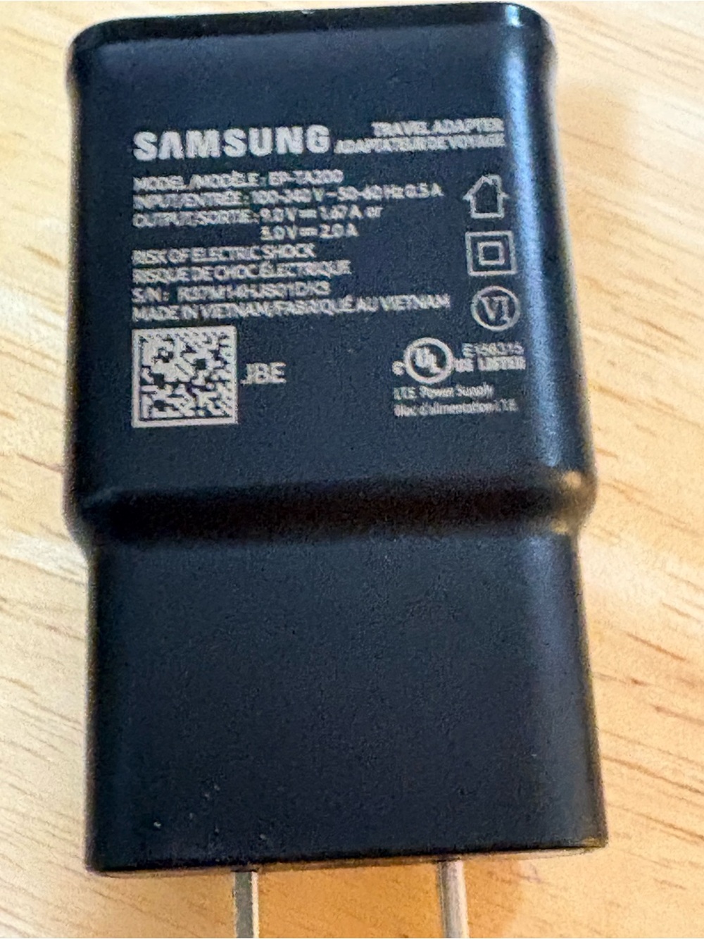 Samsung Black USB Wall Charger Adapter